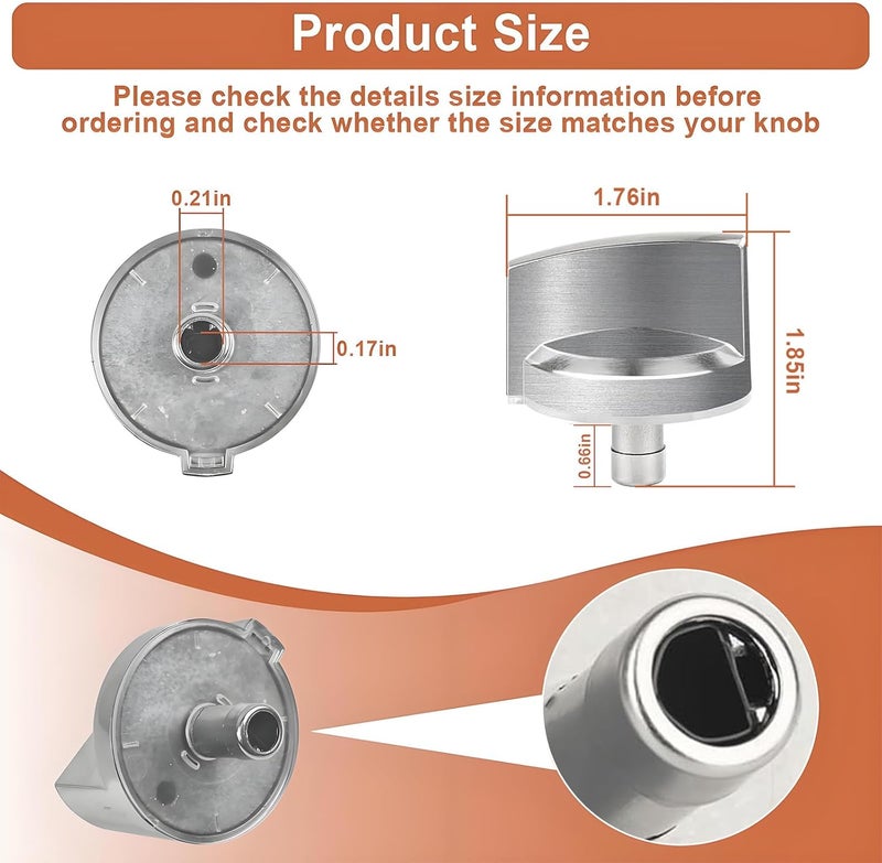 Gesleben WB03X25796 Gas Cooktop Knob Fits for GE Stove Knobs, Fit Model PGP953SET1SS PGP986SET1SS PGP976SET2SS PGP959SET4SS - Replaces WB03T10326 AP5986232 PS11721433 4362262 Burner Range Knob - 5-Pack - Image 3